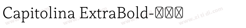 Capitolina ExtraBold字体转换